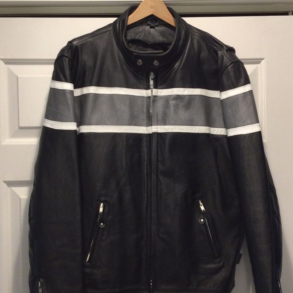 Men’s Genuine Leather Motorcycle Jacket Size 44 - Picture 1 of 9